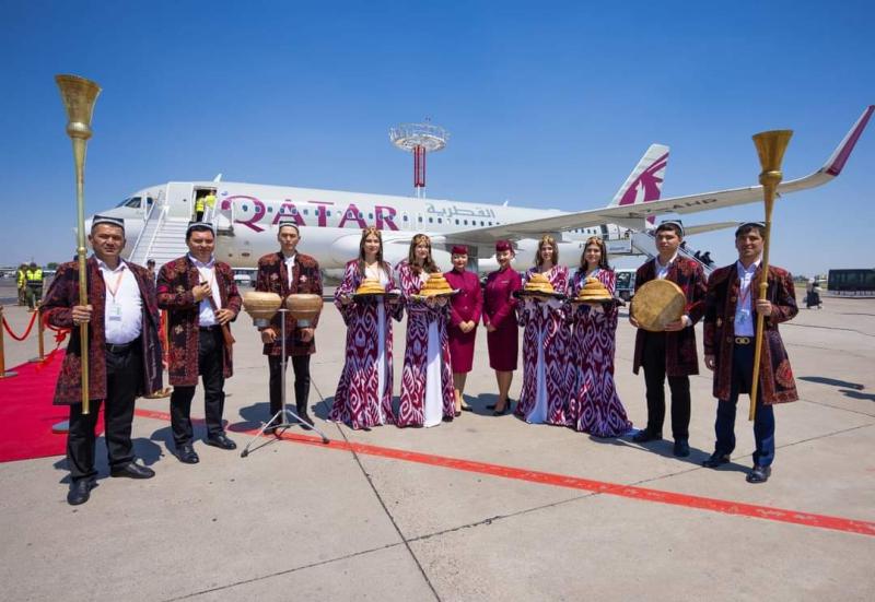 الخطوط الجوية القطرية تُدشِّن رحلاتها الجوية إلى مدينة طشقند، في أوزبكستان