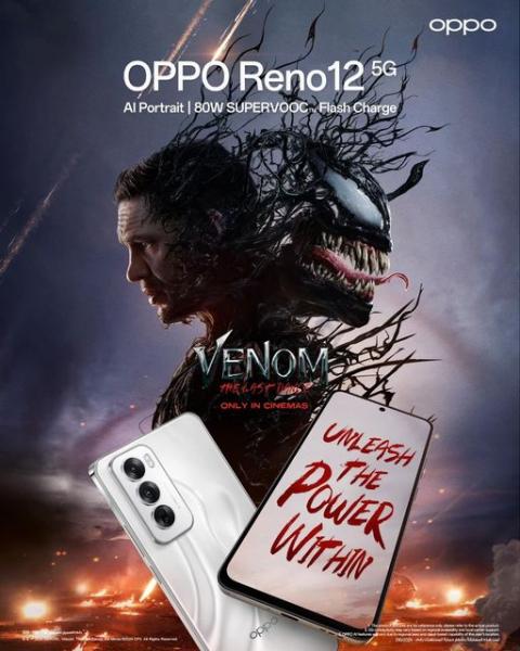 من خلال فيلم ”فينوم: الرقصة الأخيرة..اوبوو ”OPPO” تكشف عن قدرات الهاتف المُميز Reno12 5G