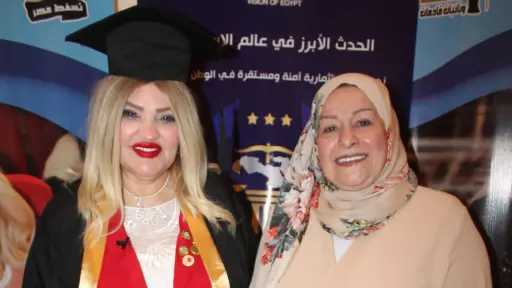 بالصور  ..... ناهد شاكر تحصل علي درجة الدكتوراه في القانون الدولي العام