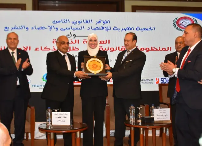 رئيس هيئة النيابة الإدارية يشهد افتتاح المؤتمر القانوني الثامن بحضور وزير العدل