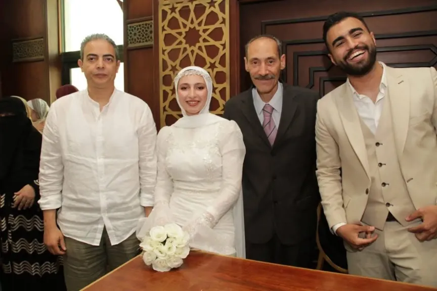 صور.. عقد قران المهندسه روان والمهندس محمد