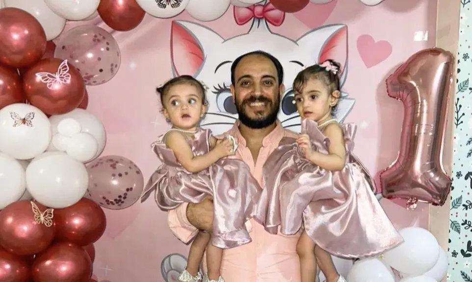 مروة حسن تهنئ المبدع محمود شبيب بعيد الميلاد الأوّل لتوأمه حور ومِسك