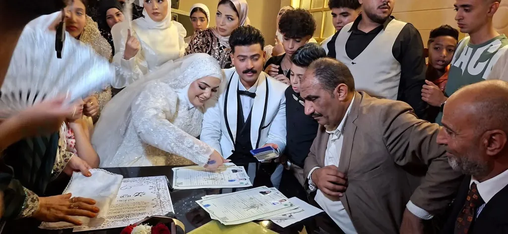 فرحة تملؤها السعادة والمودة في زفاف  احلي عروسين محمد و رحمة