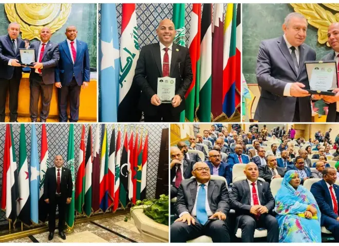 تكريم عربي للمهندس هيثم حسين بجامعة الدول العربية تقديراً لجهوده في خدمة النازحين وإعادة الإعمار